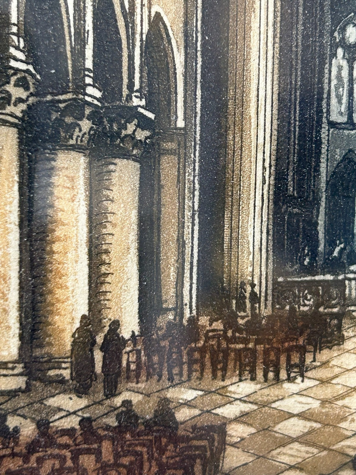Leopold Robin & Marty Etchings x3 Notre Dame Paris Hand Coloured Signed Framed7