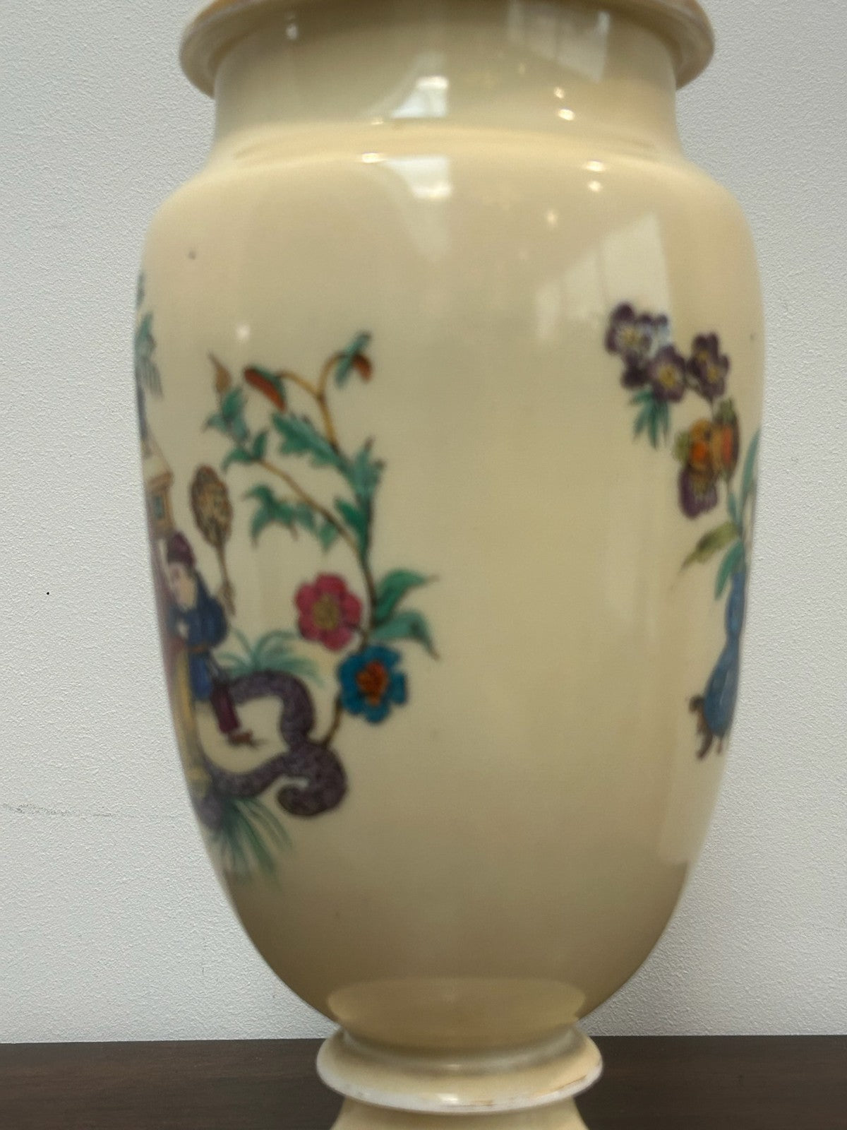 Pair Antique Victorian French Opaline Glass Chinoiserie Vases Hand Enamelled17