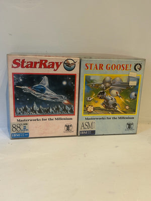 Logotron Big Box PC Games x4 StarRay Star Goose Archipelagos Eye of Horus IBM