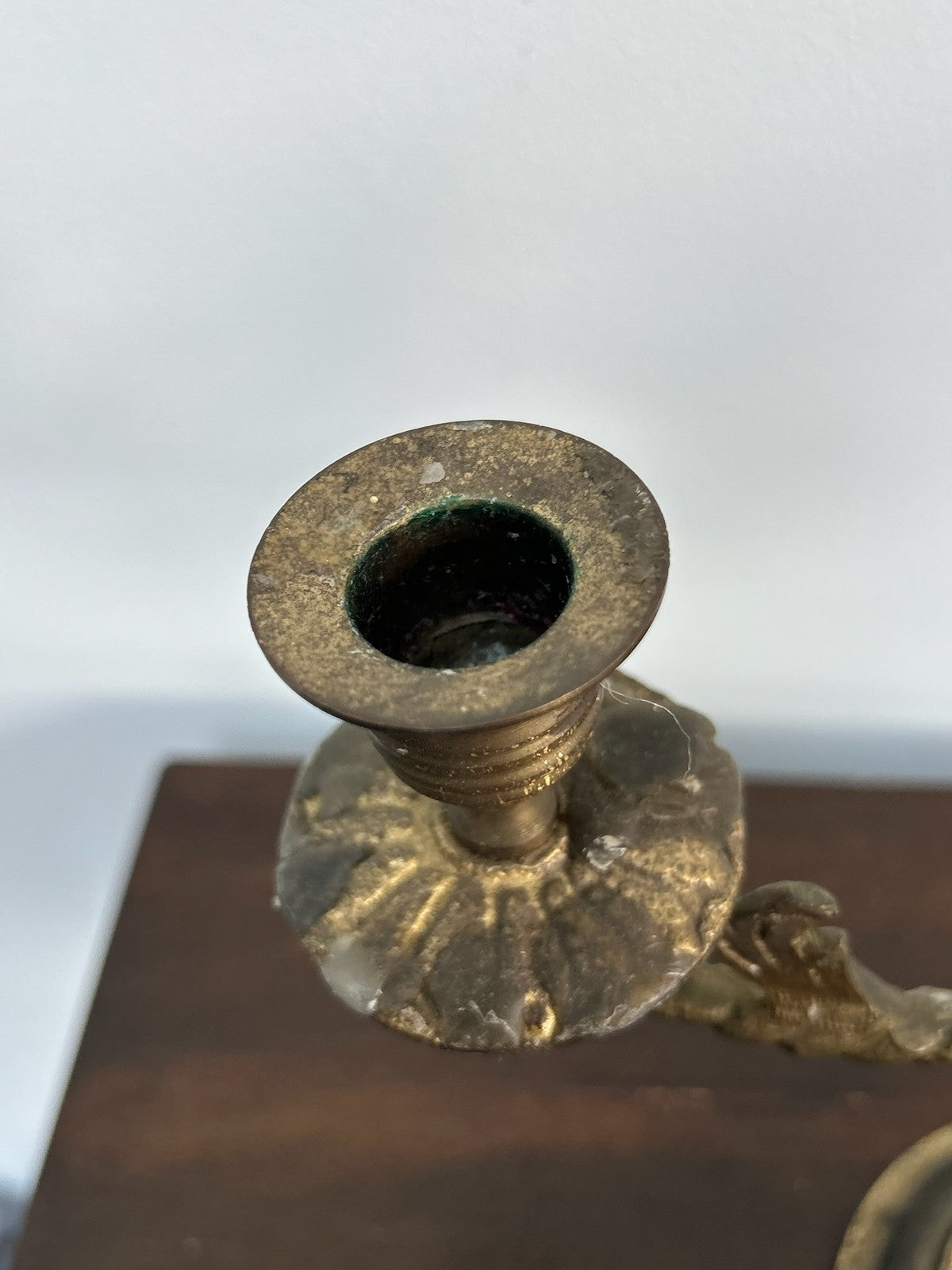 Antique Brass Candlestick Rococo Style Good Condition8