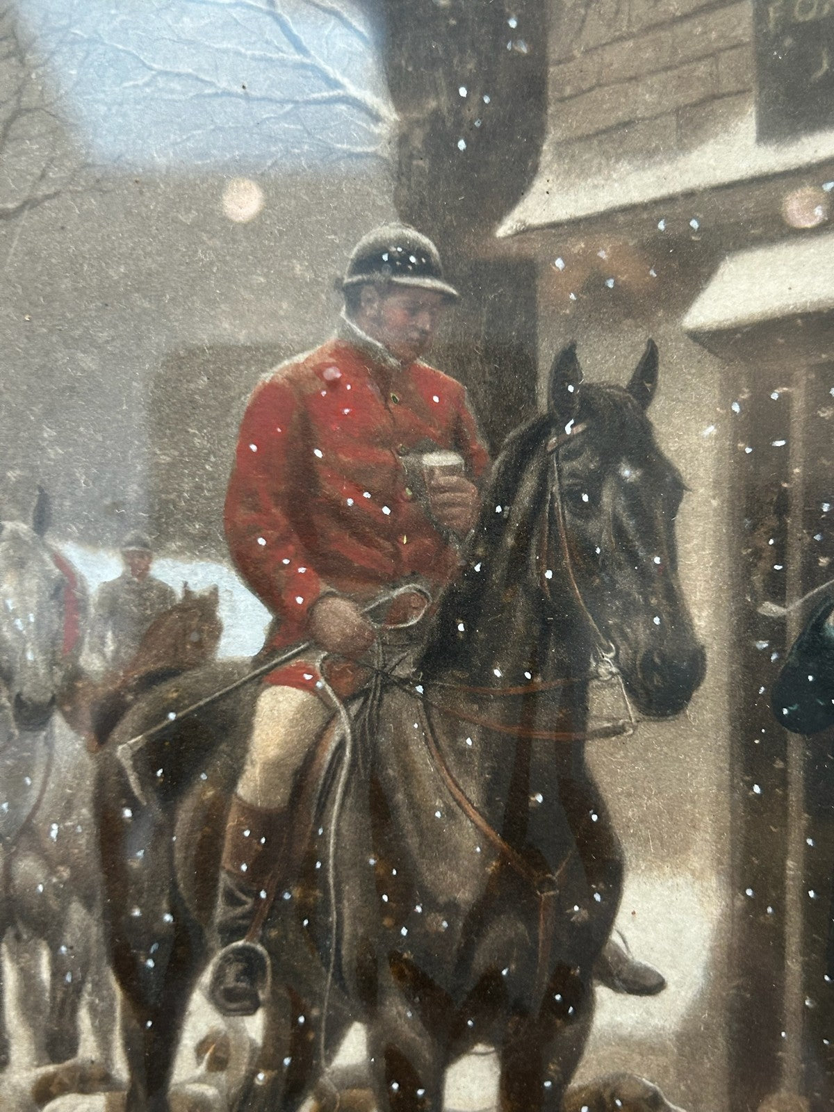 Pair Antique Hand Coloured Aquatint Engravings Fox Hunting E A S Douglas Framed6