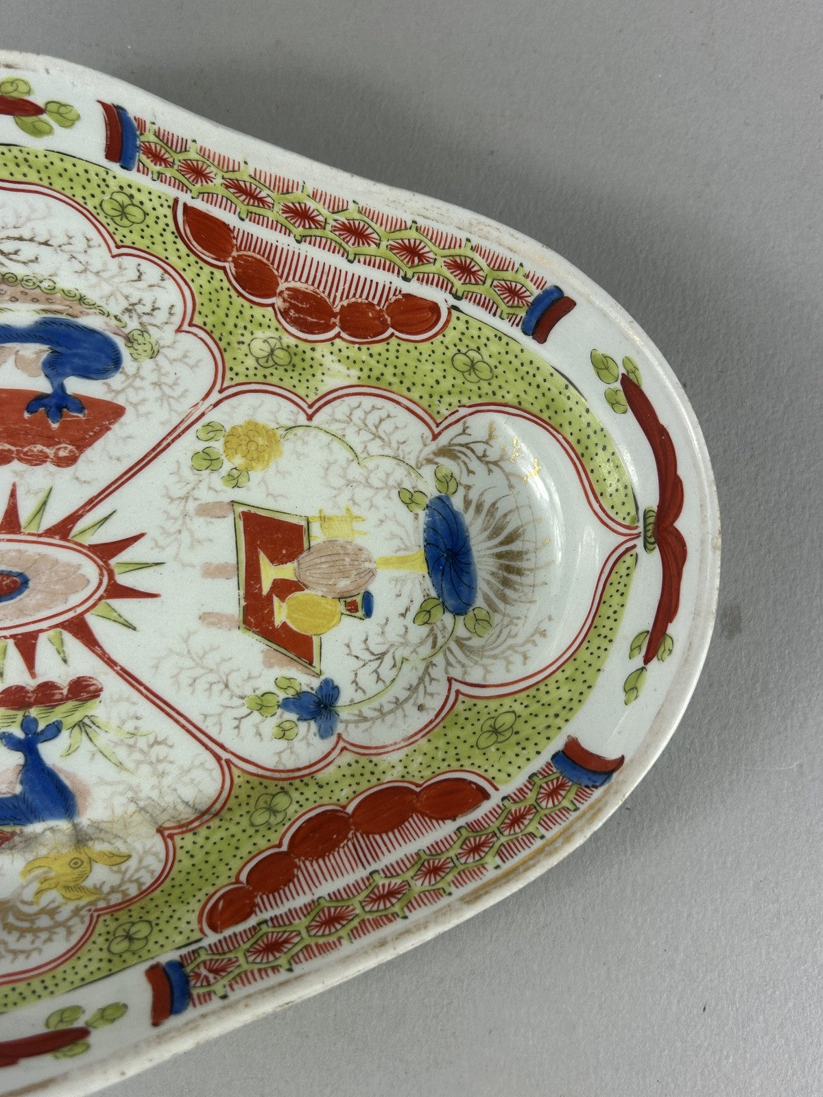 Rare 18th Century Worcester Dragon Compartment Serving Dish 27cm