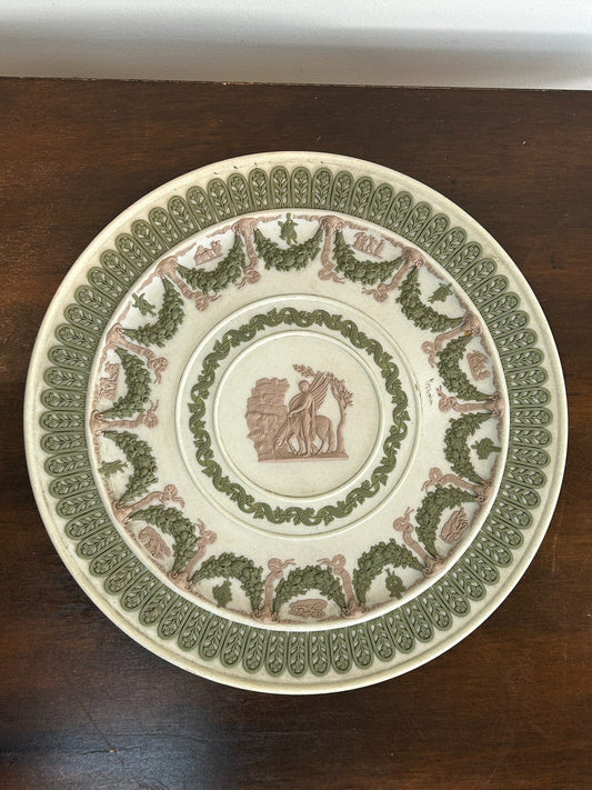 Wedgwood Tricolour Jasperware 'Trophy Plate' Neoclassical 22cm0