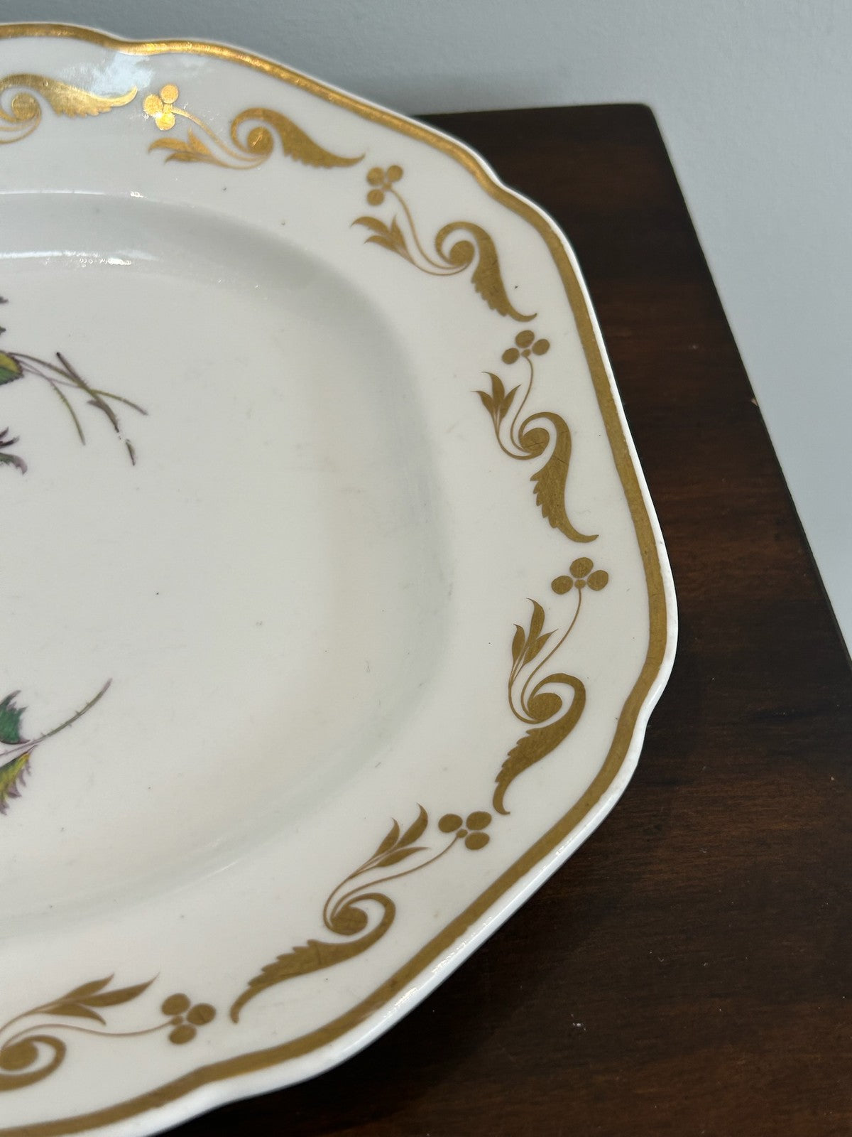Antique Copeland Garrett Late Spode Felspar Porcelain Platter Hand Painted Flora5