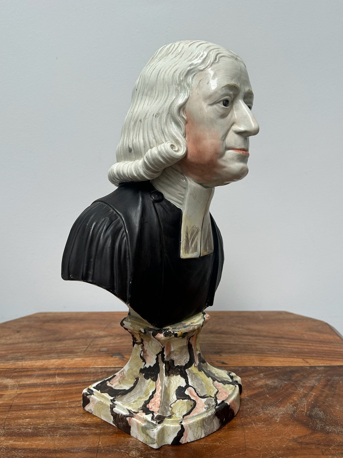Rare First Model Enoch Wood John Wesley Bust Aged 81 c1784 Earliest Pearlware2