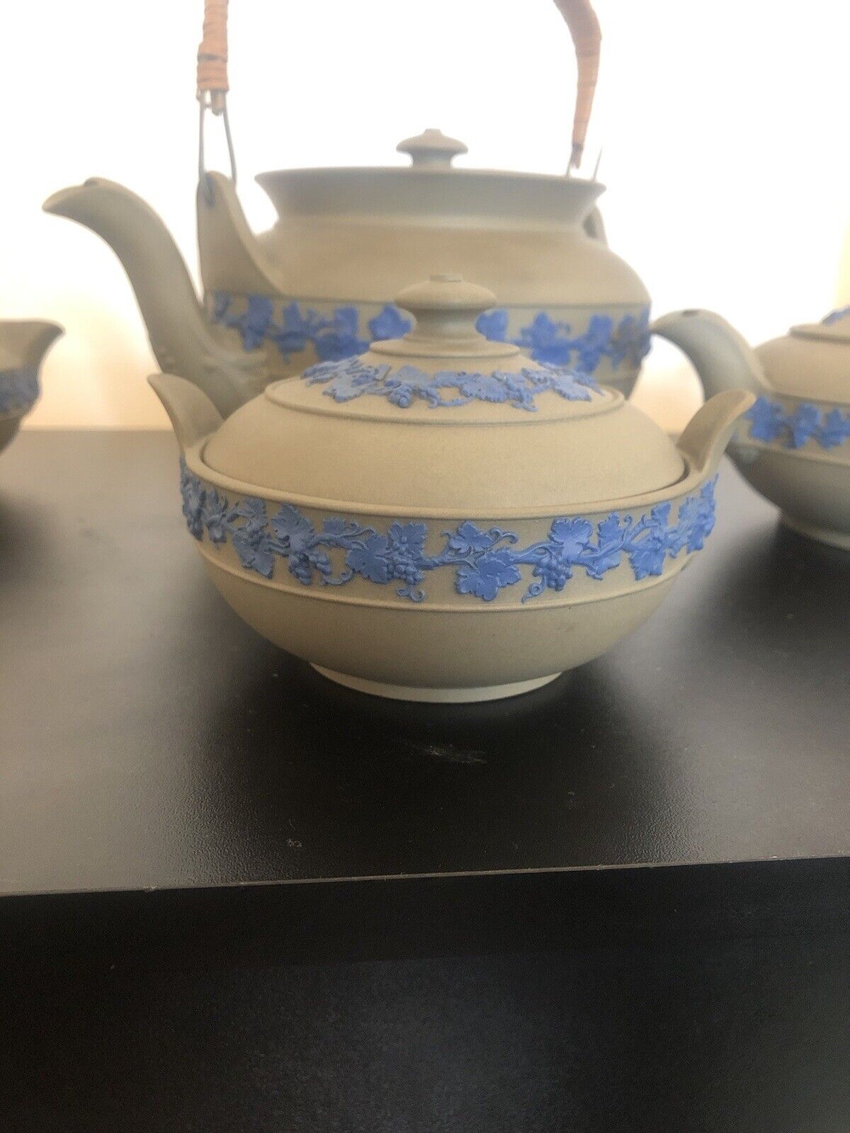 Wedgwood Drabware Set four teapot and coffee pot - Jasperware