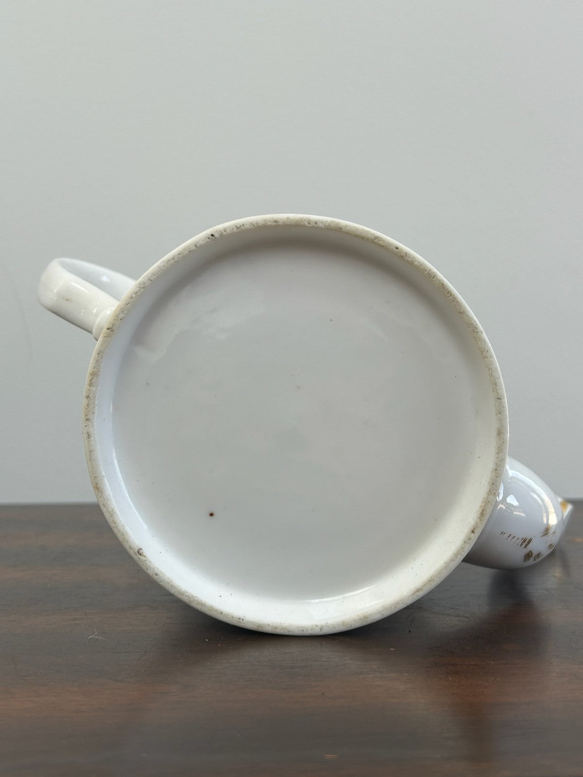 Antique Empire Style White Gilt Porcelain Coffee Pot Animal Head Spout10