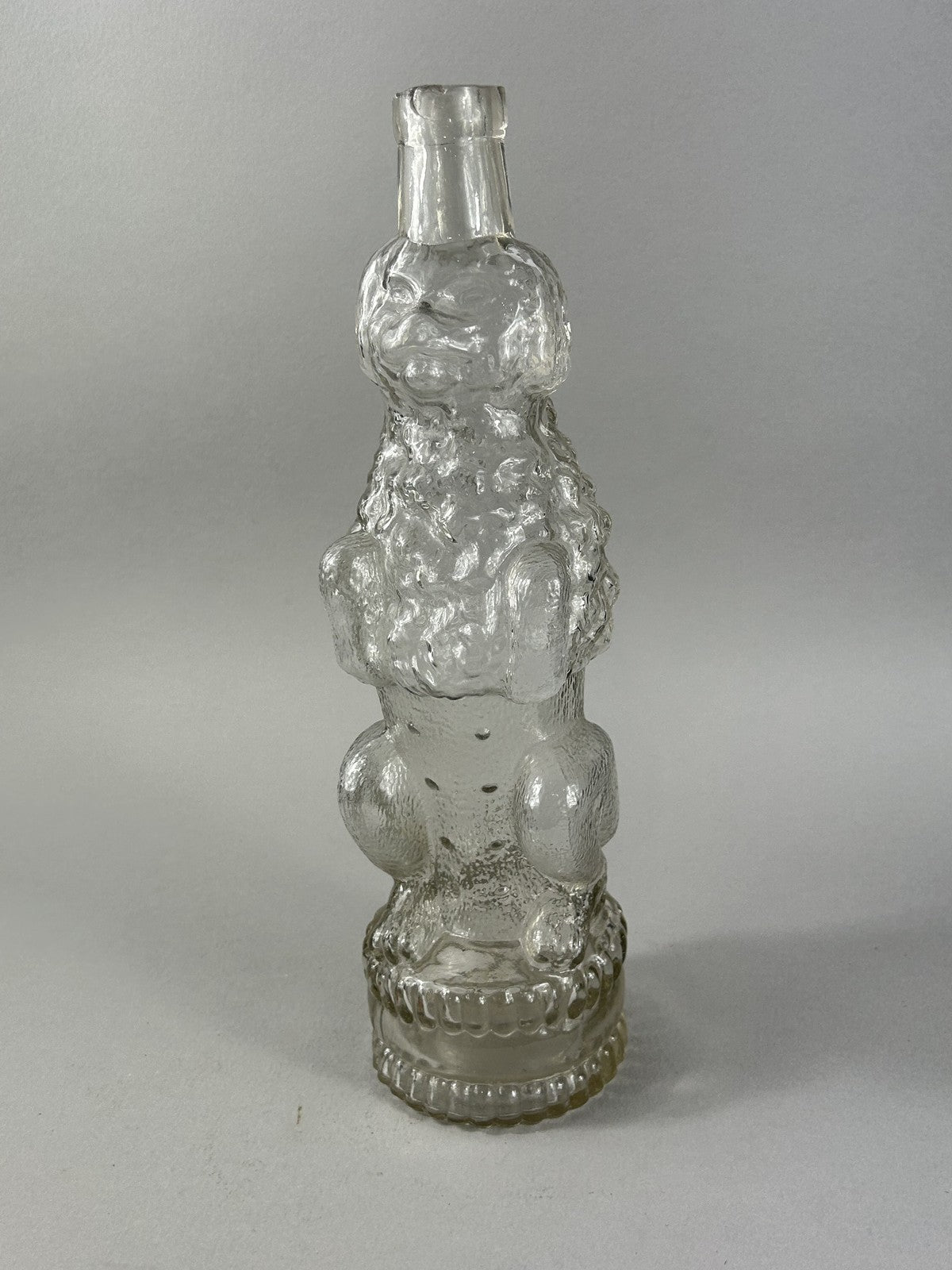 Antique Pressed Glass Dog Liquor Bottle c1900 – 32cm Novelty Decanter