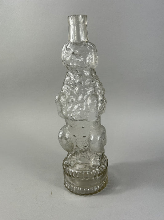 Antique Pressed Glass Dog Liquor Bottle c1900 – 32cm Novelty Decanter