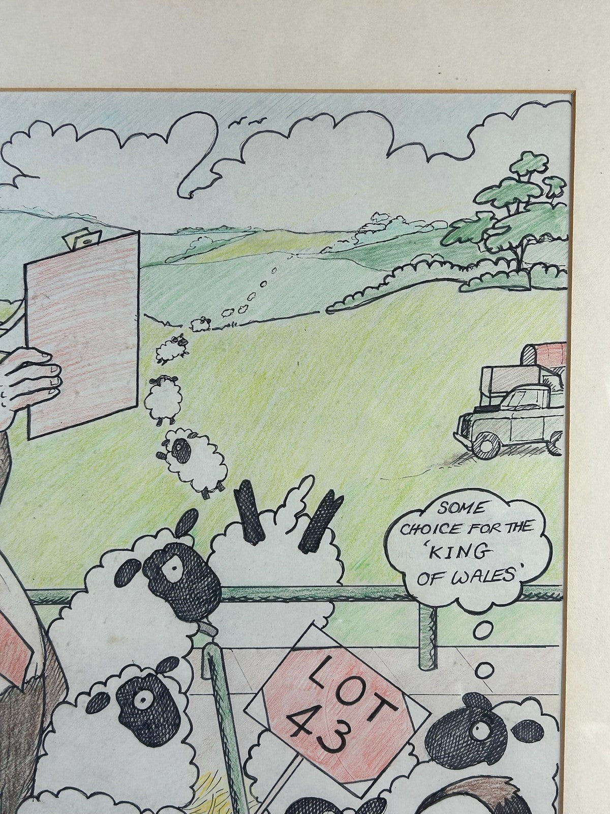 Hilary J Baker 1986 Original Cartoon Prince Charles Sheep Auction Lot 43 Signed3