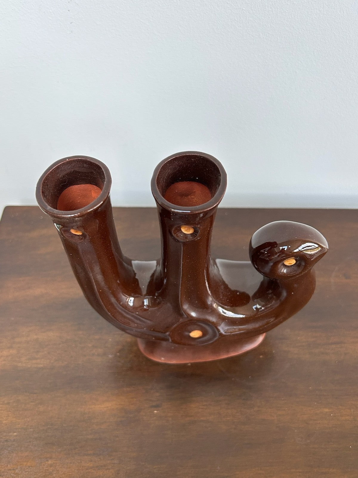 Polish Rooster Pottery Candlestick Millenium Cooperative Krakow4