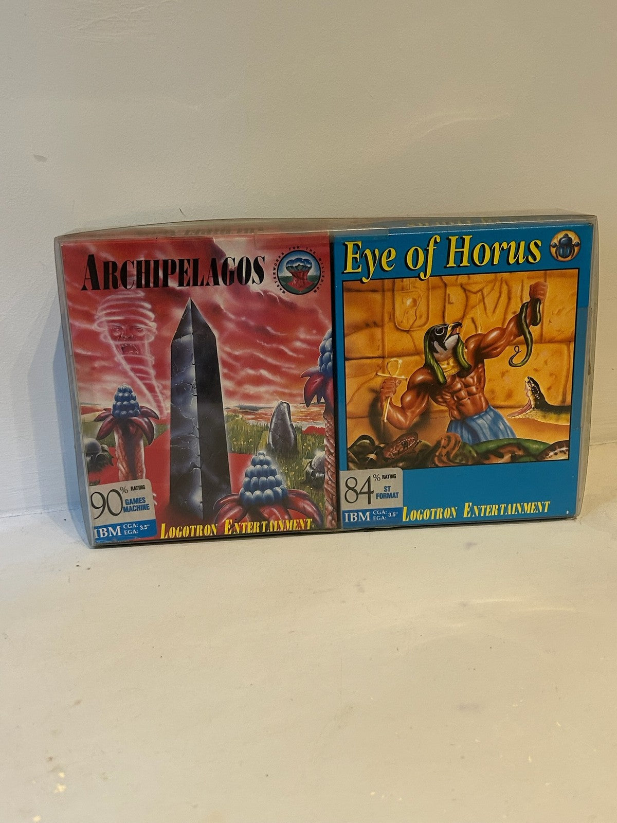 Logotron Big Box PC Games x4 StarRay Star Goose Archipelagos Eye of Horus IBM1