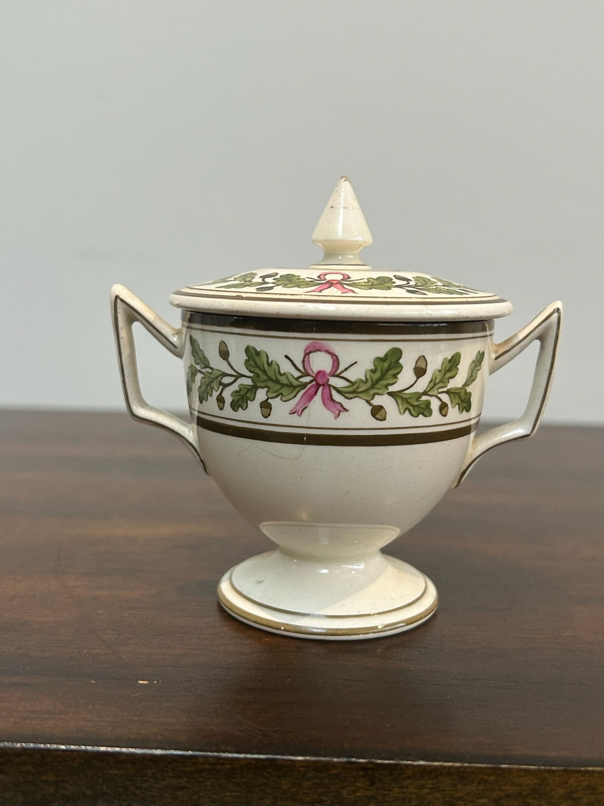 Antique Wedgwood Creamware J&P Etruria Twin Handled Sucrier Sugar Basin Cover3