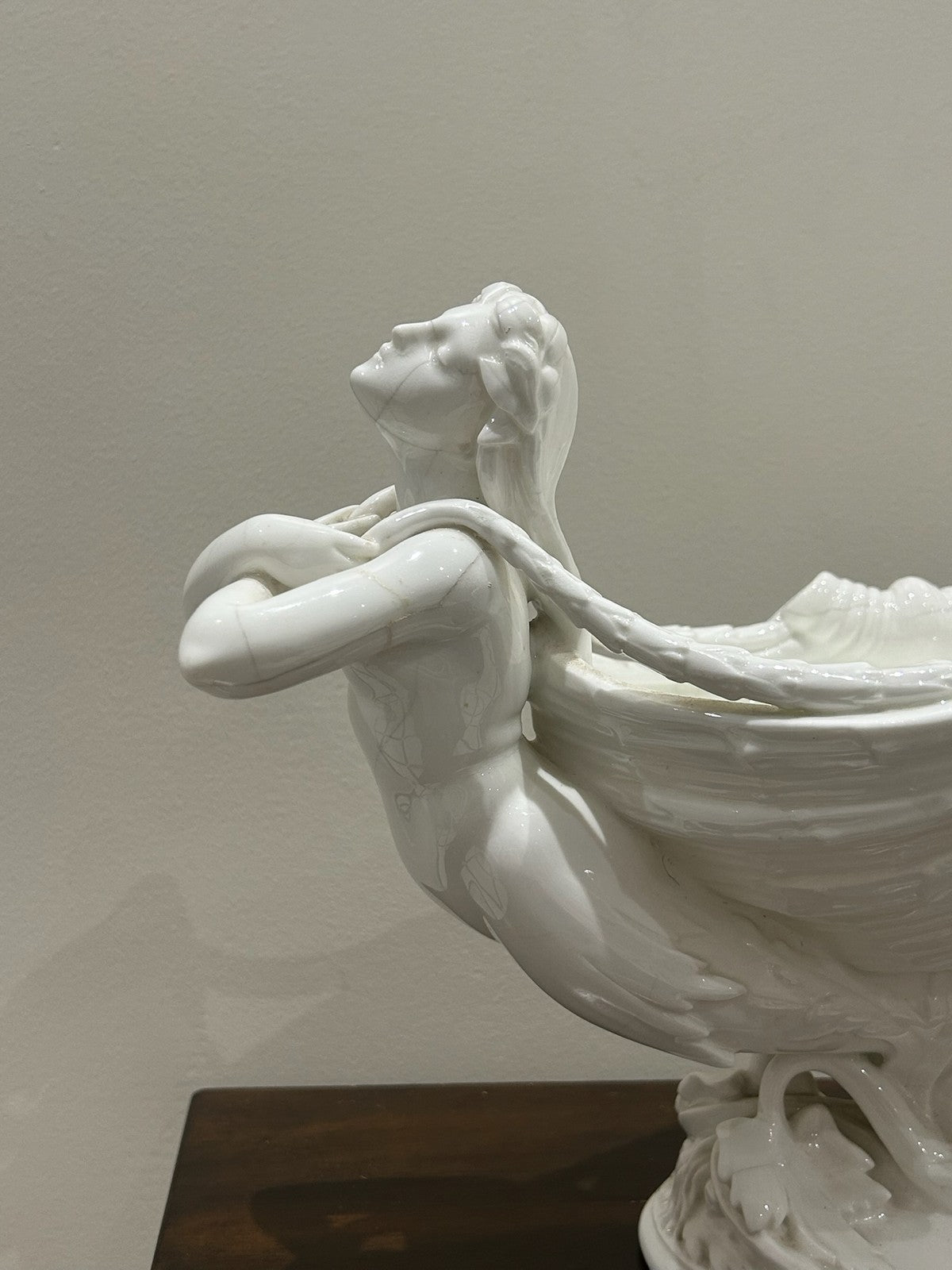 Minton White Porcelain Mermaid Shell Centrepiece Flower Bearers 1182 Victorian1