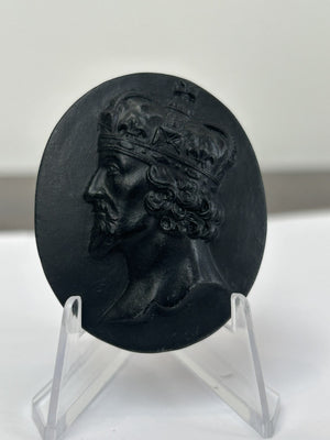 Wedgwood Black Basalt Portrait Medallion No.24 James I Kings of England c.1800