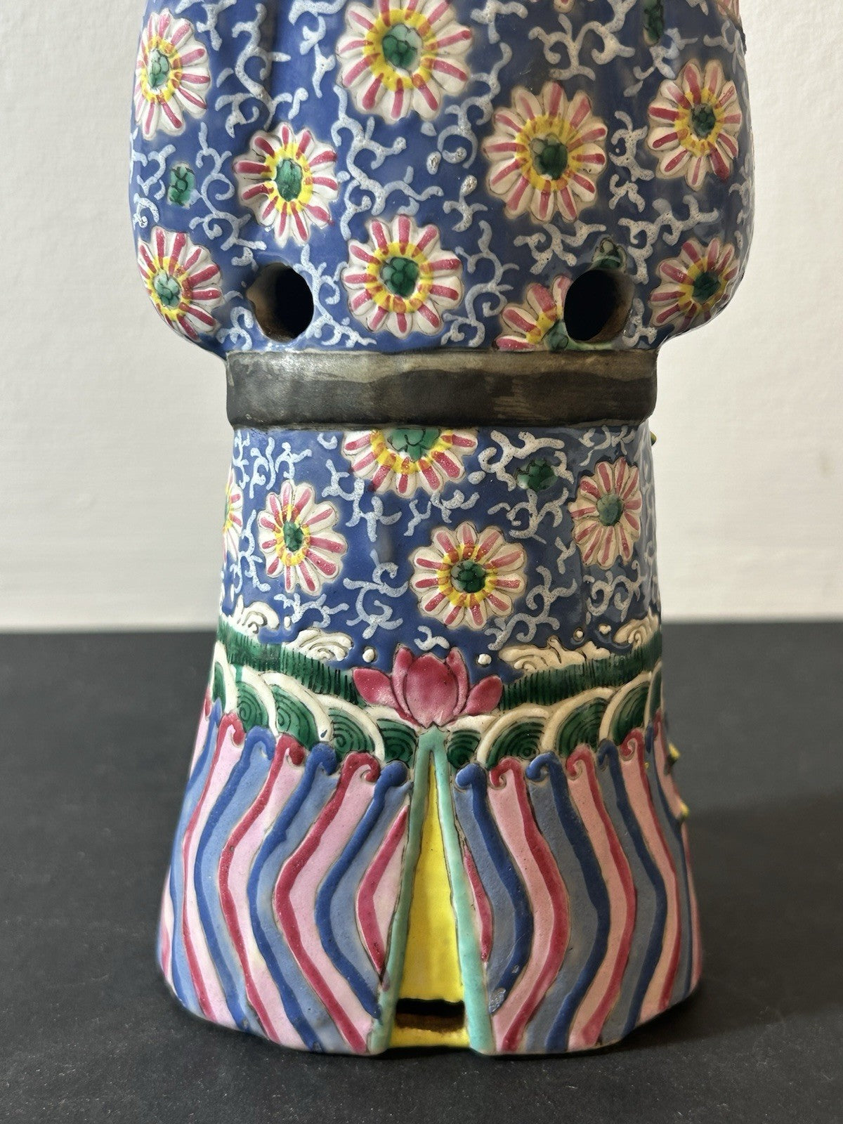 Antique Chinese Famille Rose Porcelain Laughing Boy Figure Qing Circa 1800 Ruyi 8