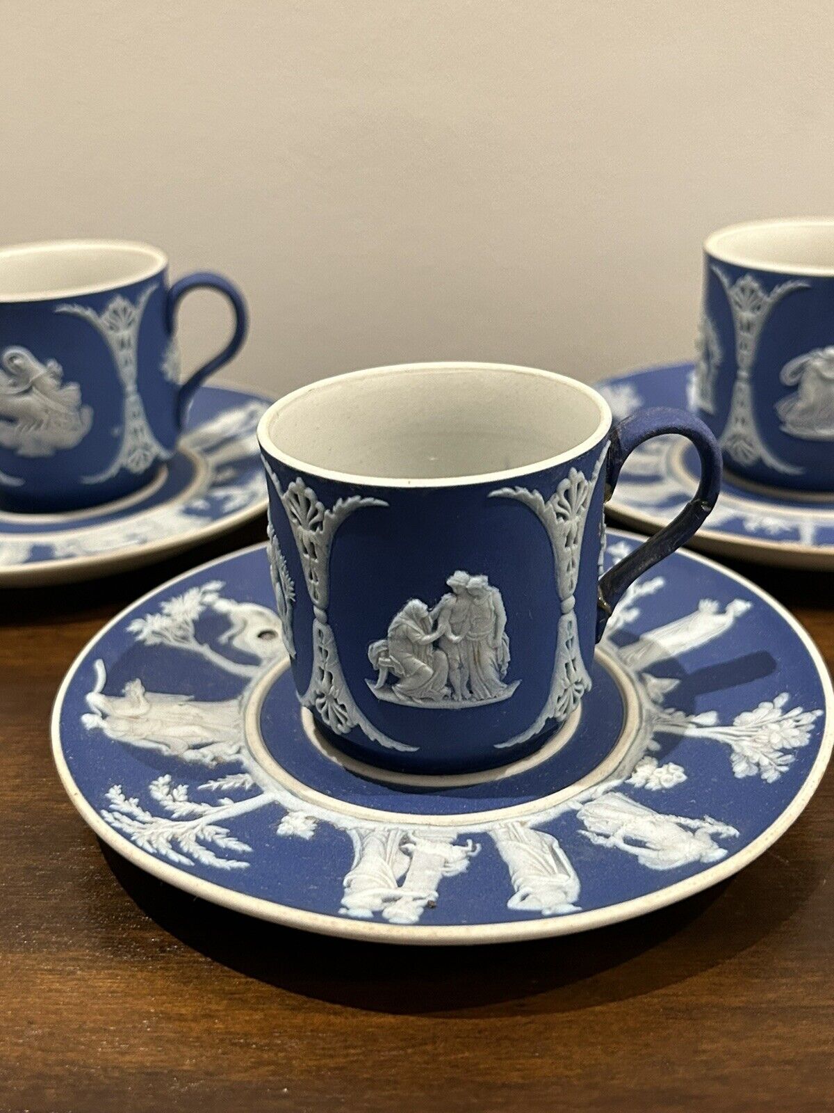 Wedgwood Teacup Set Miniature Jasperware 3 Set