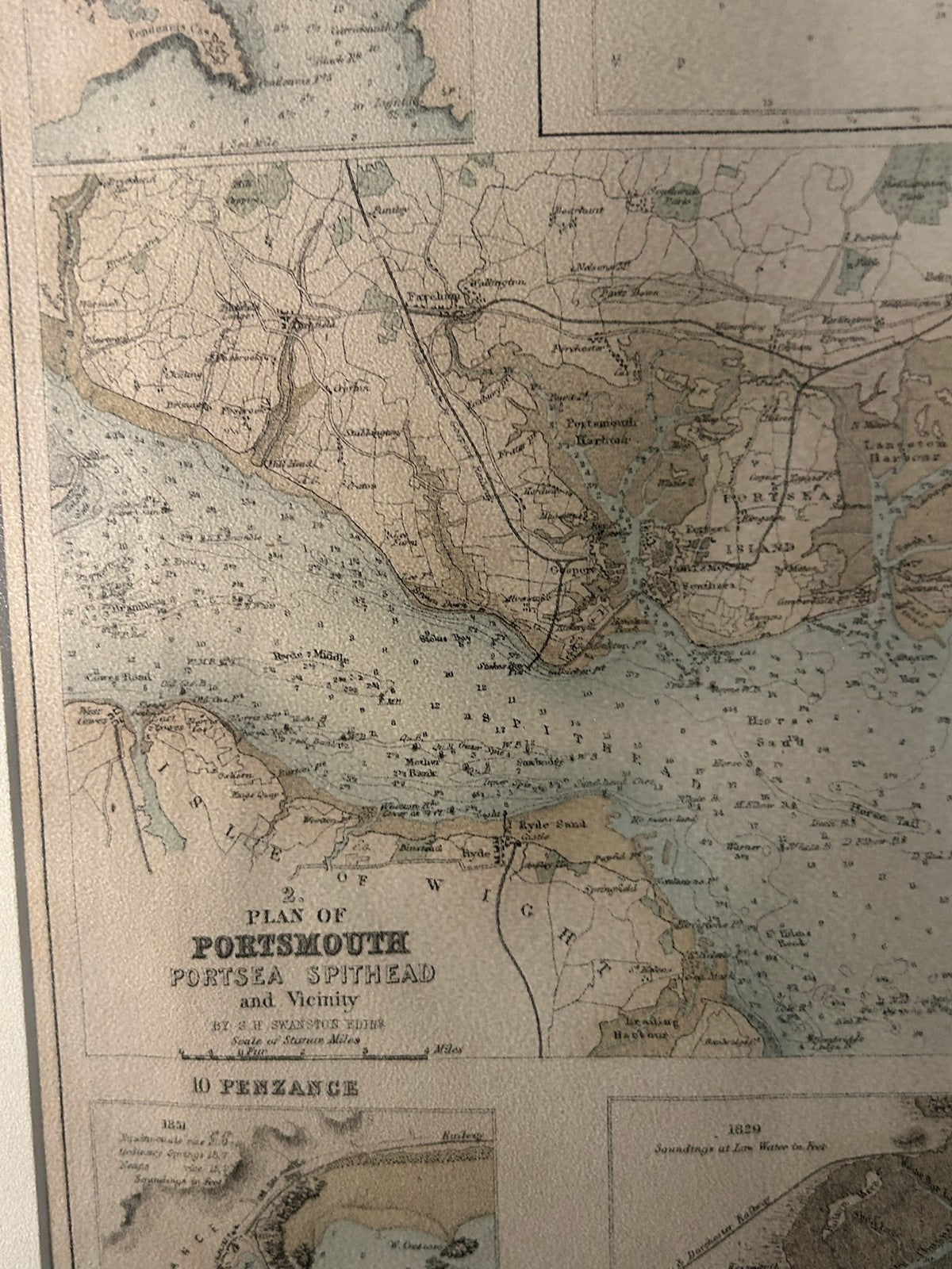 Ports and Harbours South East Coast of England Antique Map Plymouth Portsmouth5