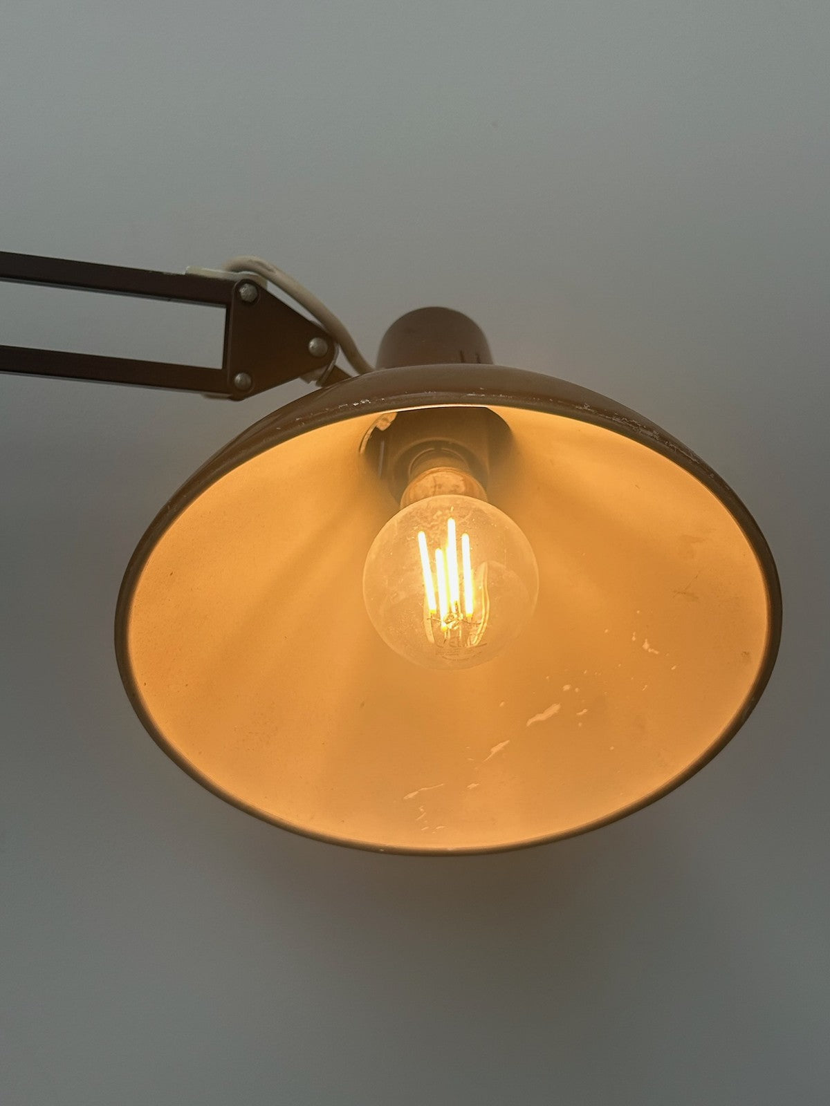 Vintage Thousand & One Lamps 1001 Anglepoise Style Desk Lamp Brown 1970s 75cm3