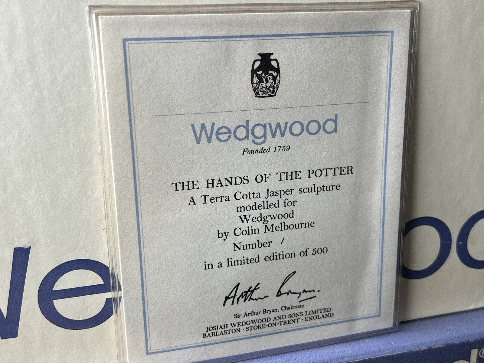Wedgwood Hands of the Potter No.1 Terracotta Jasperware LE 500 Boxed3