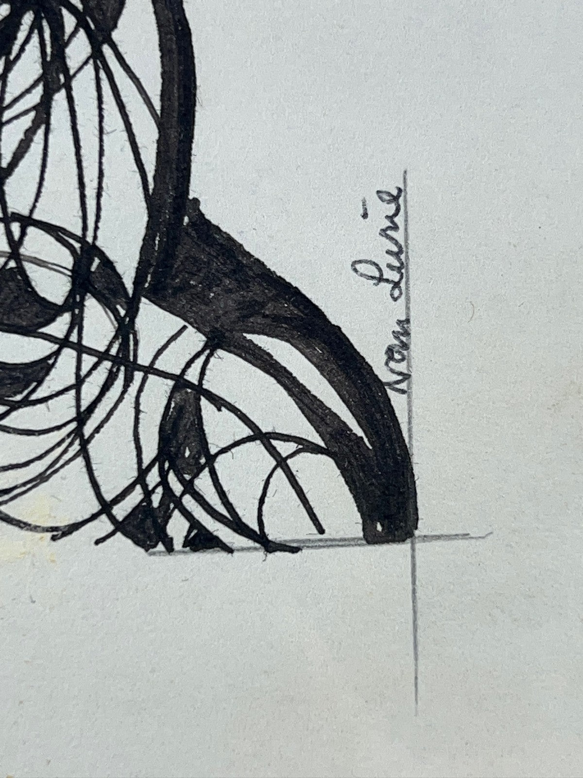 Nan Lurie Original Signed Pen & Ink Drawing Abstract Head Modernist WPA Artist5