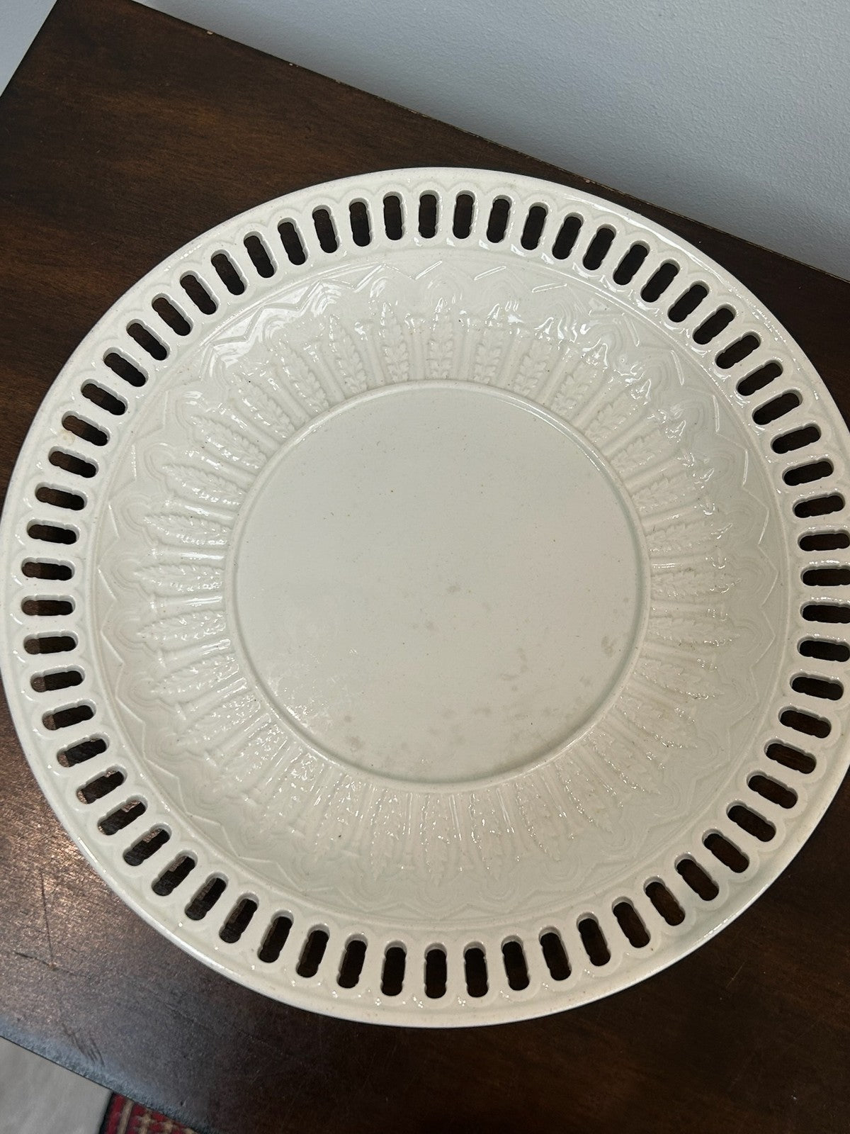 Antique Wedgwood Creamware Pierced Rim Dish Early 19th Century c.18201