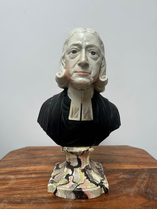 Rare First Model Enoch Wood John Wesley Bust Aged 81 c1784 Earliest Pearlware0