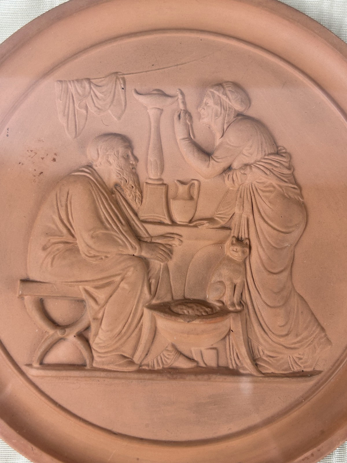 P. Ipsen 19thC Danish Terracotta Classical Relief Plaque