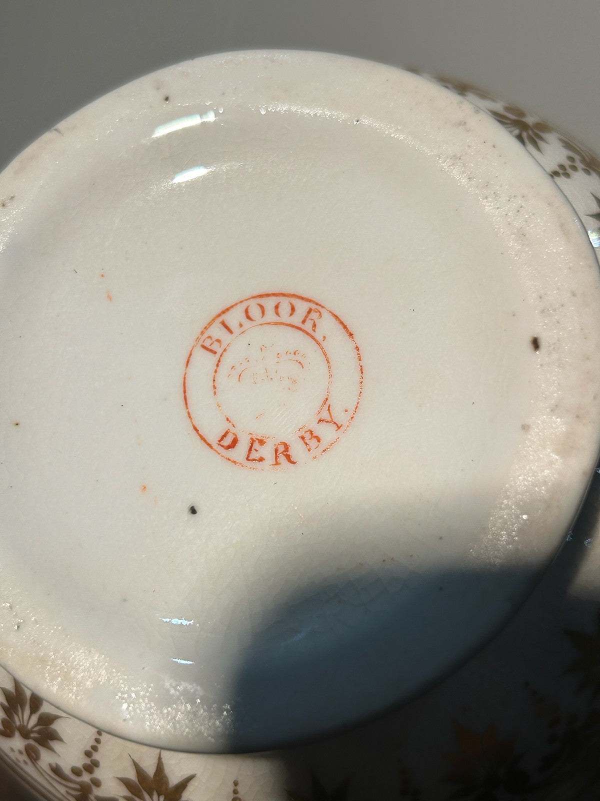 Antique Bloor Derby Porcelain Milk Jug Pitcher Hand Painted Crazed 14cm5