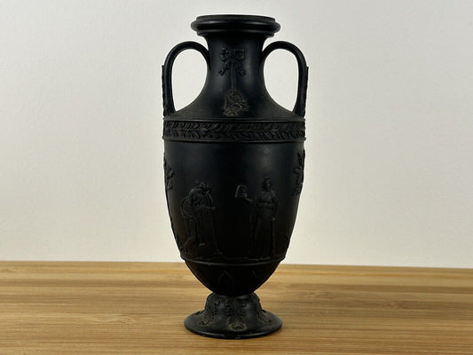 Wedgwood Black Basalt 15cm Trophy Vase Jasperware 19th Century