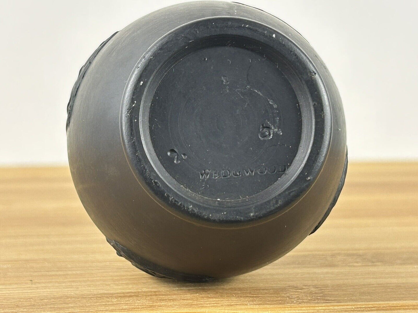 Wedgwood Black Basalt Bud Vase Jasperware 19th Century Early Example