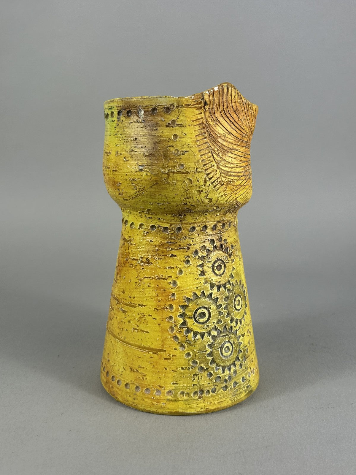 Vintage Bitossi Rosenthal Netter Yellow Owl Figurine Italy 45/5A