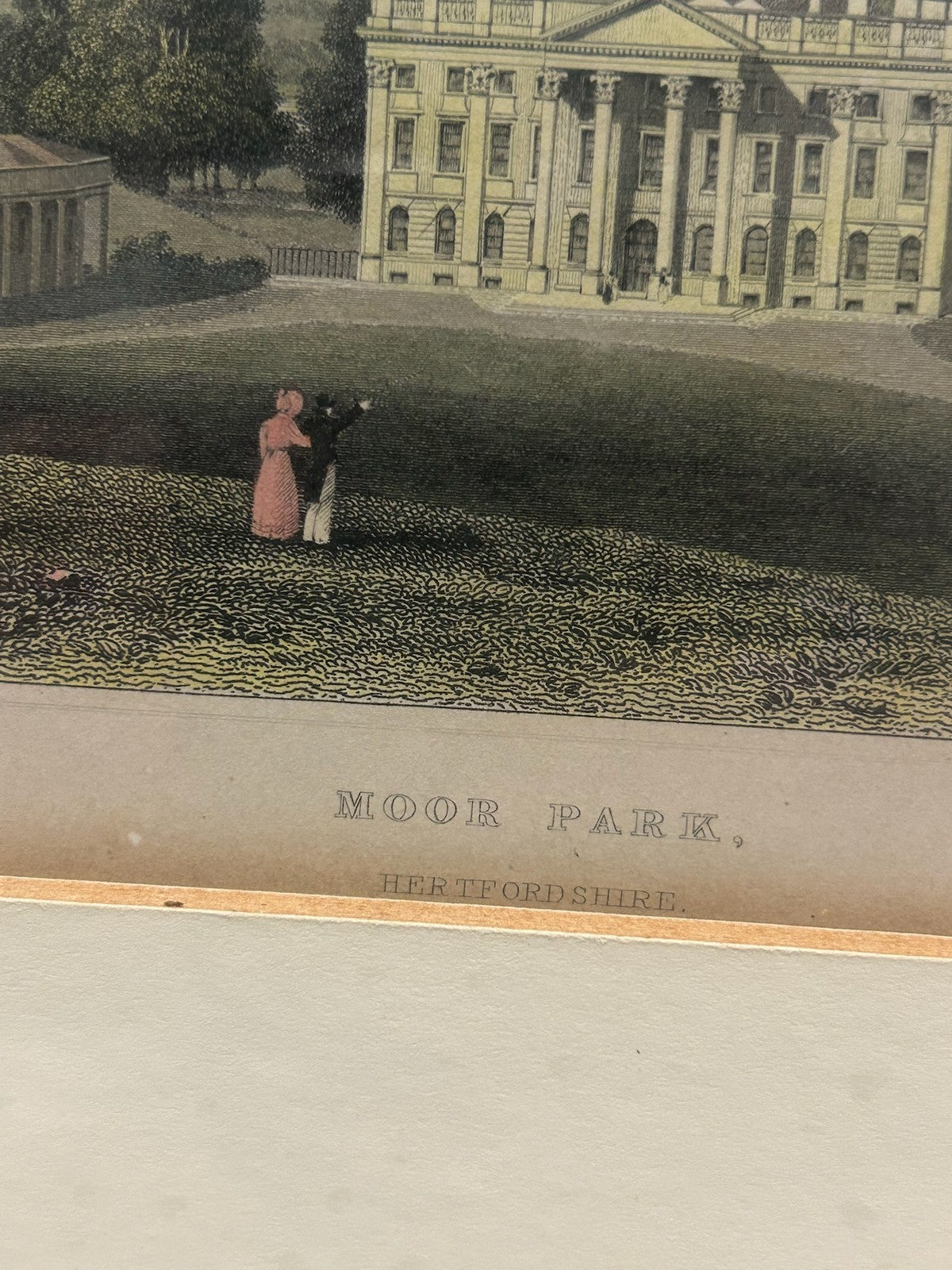 Antique Moor Park Hertfordshire Engraving Neale c.1820 Capability Brown3