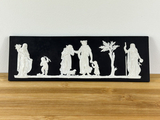 Wedgwood Maternal Affection Jasperware Plaque Black