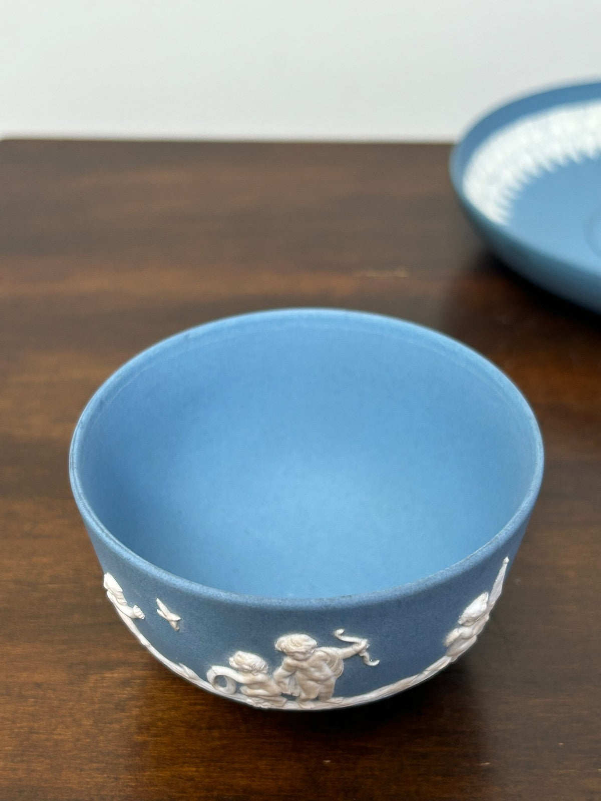 Turner Blue Jasperware Cup Saucer Classical Relief Georgian c1800 NOT Wedgwood5