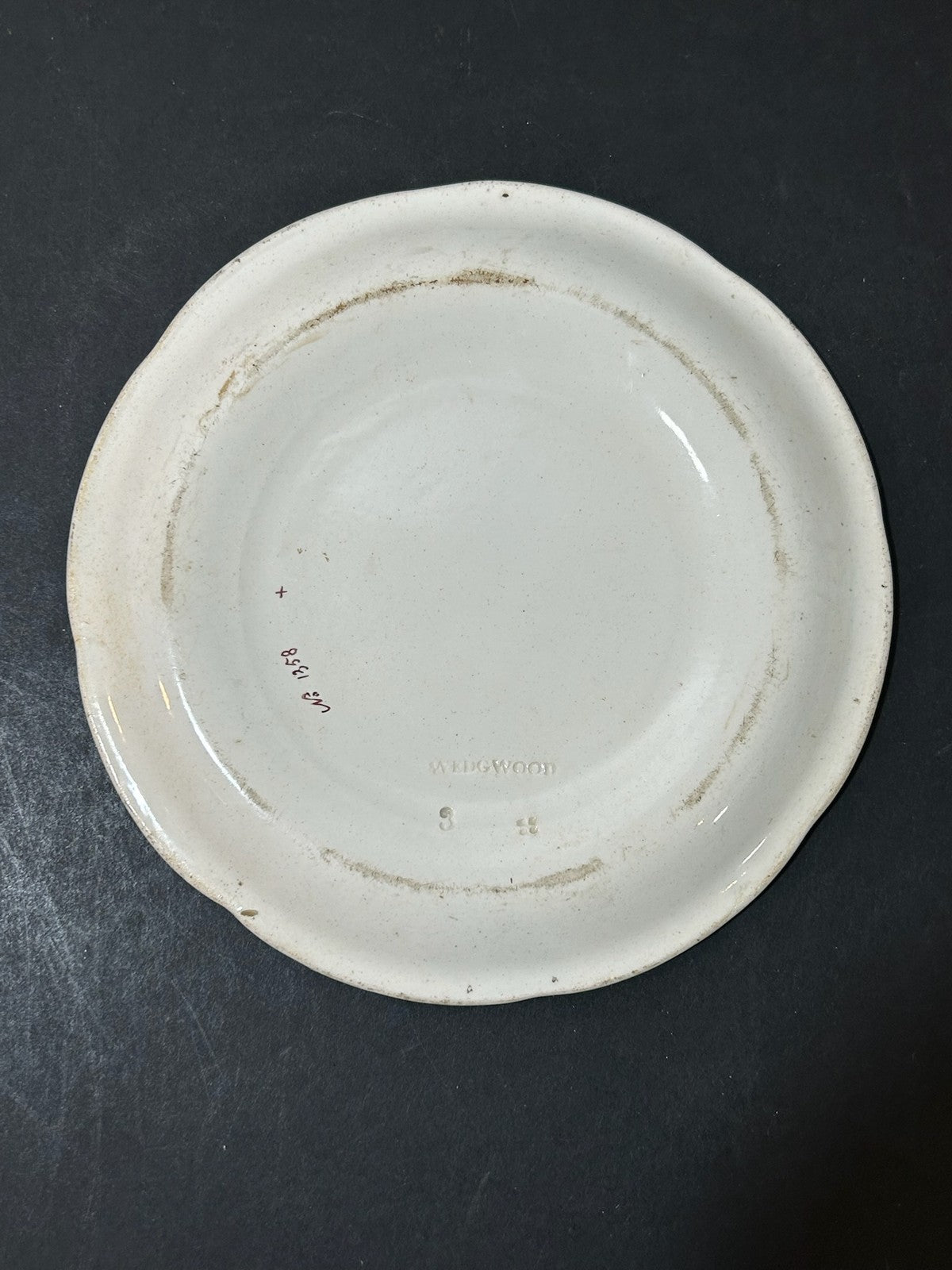 Antique Wedgwood Pearlware Yellow Ground Passion Flower Plate Impressed 17cm3