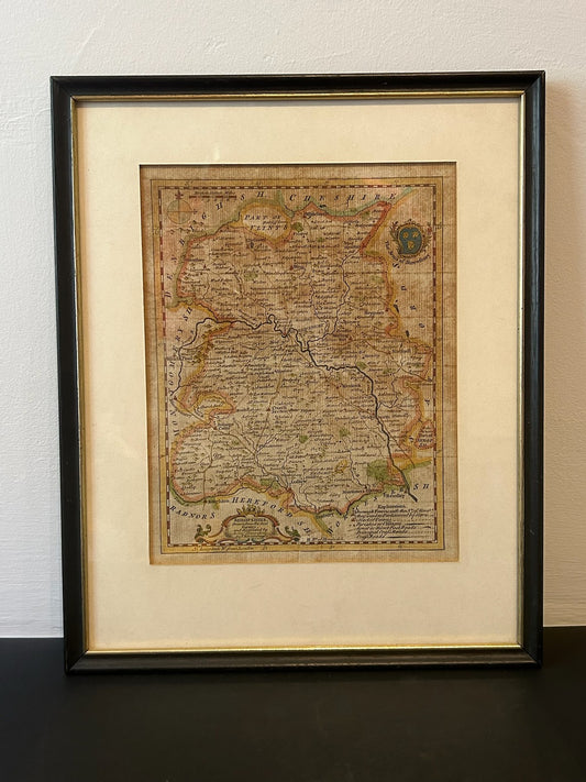 Thomas Kitchin Shropshire Antique County Map c1786 Hand Coloured Framed0