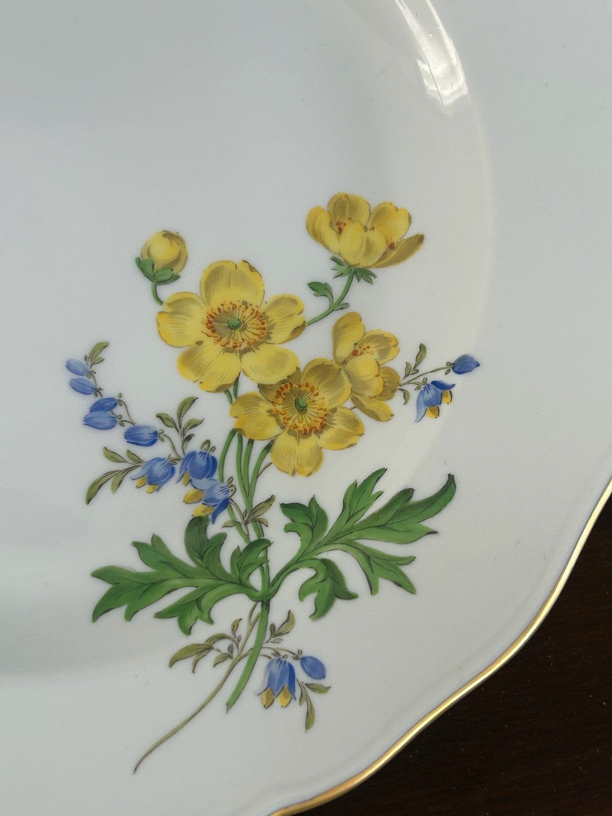 Meissen 'Orange Flower' Hand Painted Bread & Butter Plate 25cm3