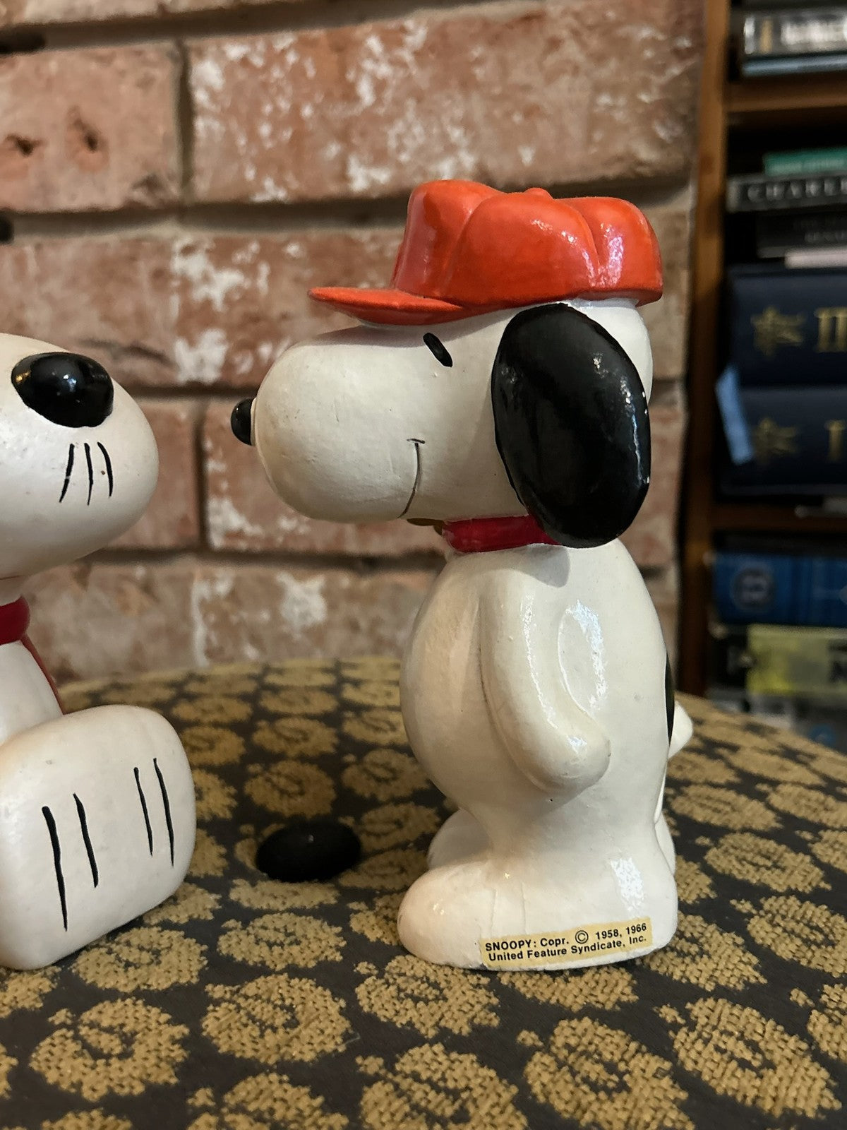 Two Vintage Snoopy Ceramic Money Boxes Peanuts United Feature Syndicate 19663
