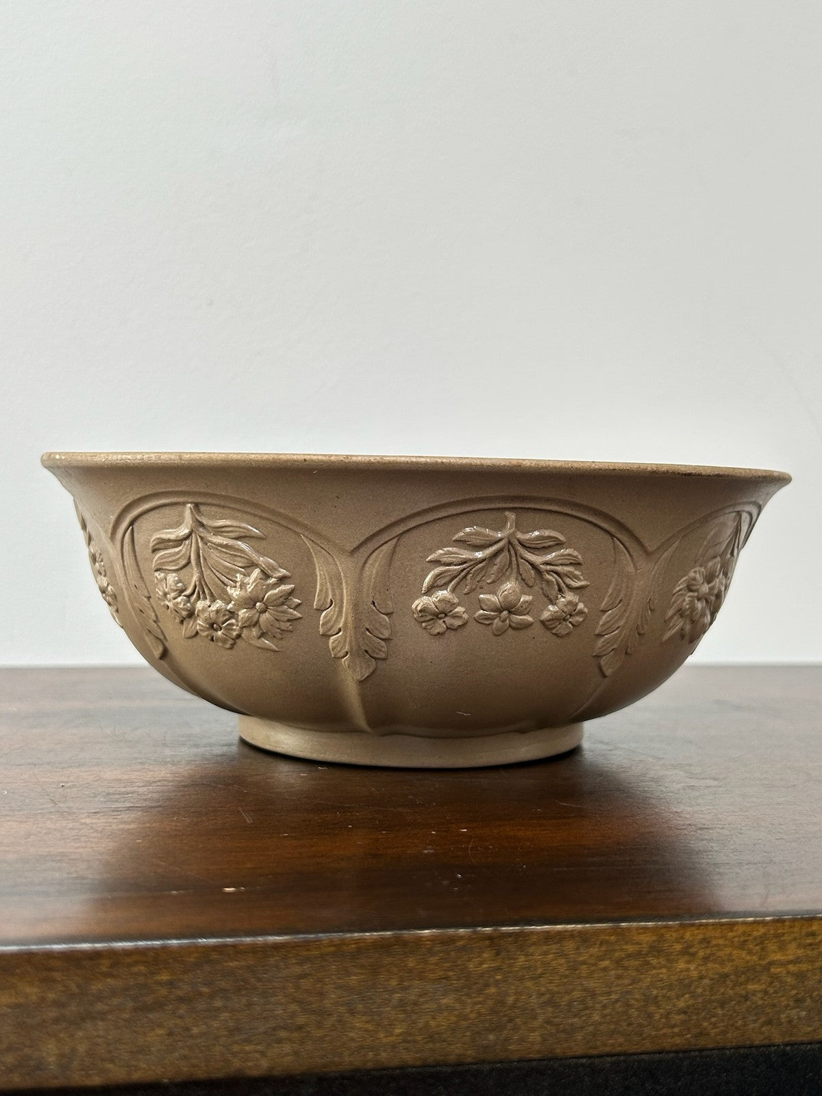 Wedgwood Drabware Caneware Relief Bowl Classical Figures Rare Form 19cm2