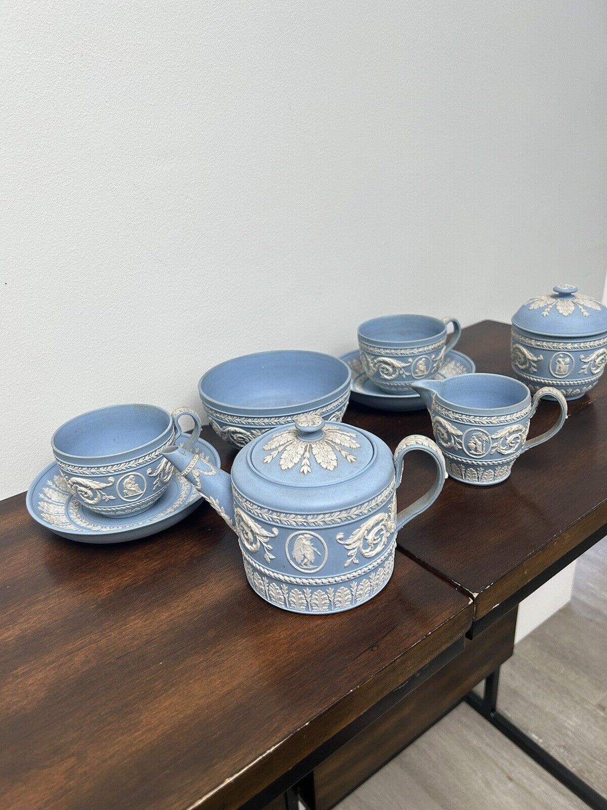 Wedgwood Jasperware Arabesque Tea Set Early 19th Jasperware Wedgwood