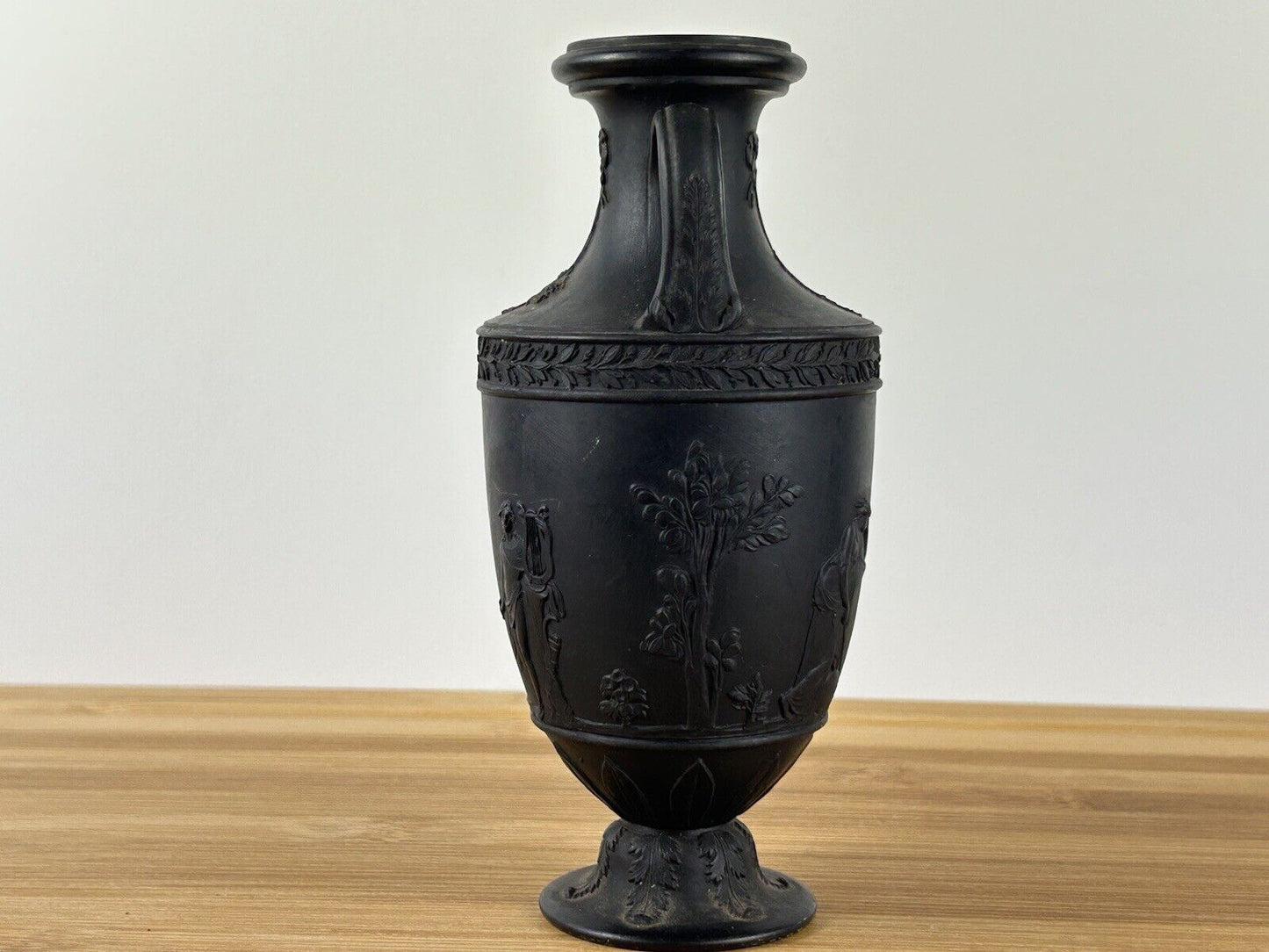 Wedgwood Black Basalt 15cm Trophy Vase Jasperware 19th Century