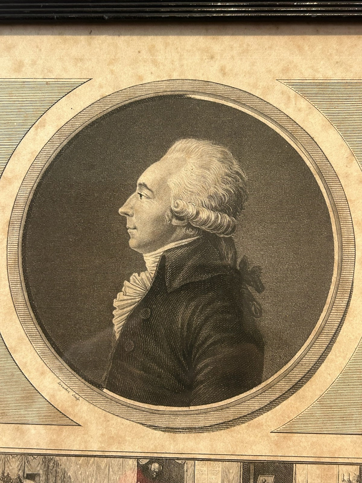 Anacharsis Cloots Orator of Mankind French Revolution Aquatint Levachez Framed2