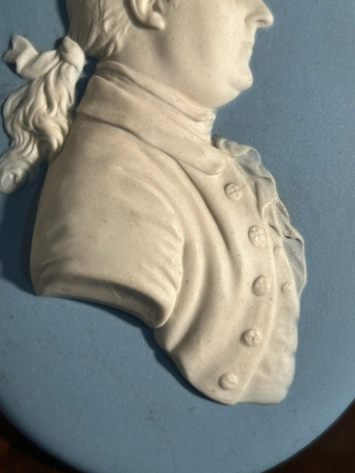 Antique 18thC Wedgwood Blue Jasper Portrait Medallion Thomas Bentley Partner2