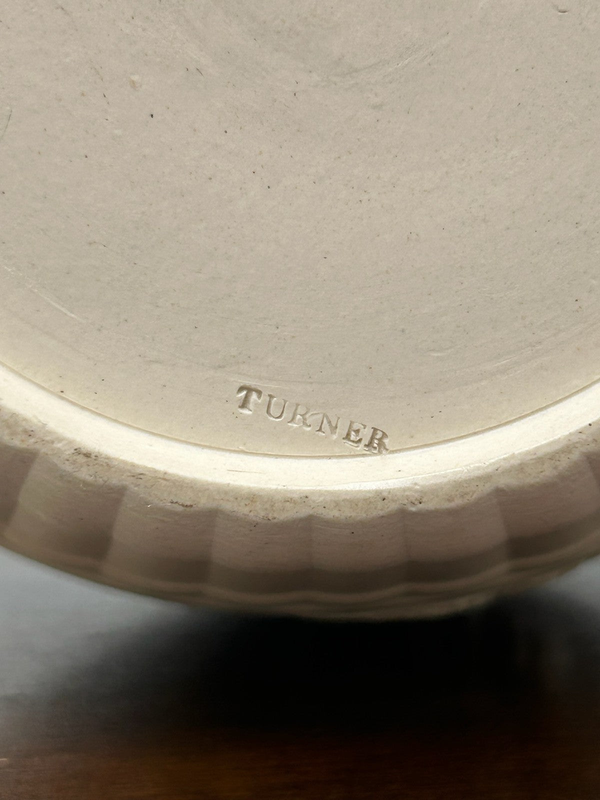 Large Turner Stoneware Jug Silver Lid 25cm c1800 Sprigged Hunting Georgian9