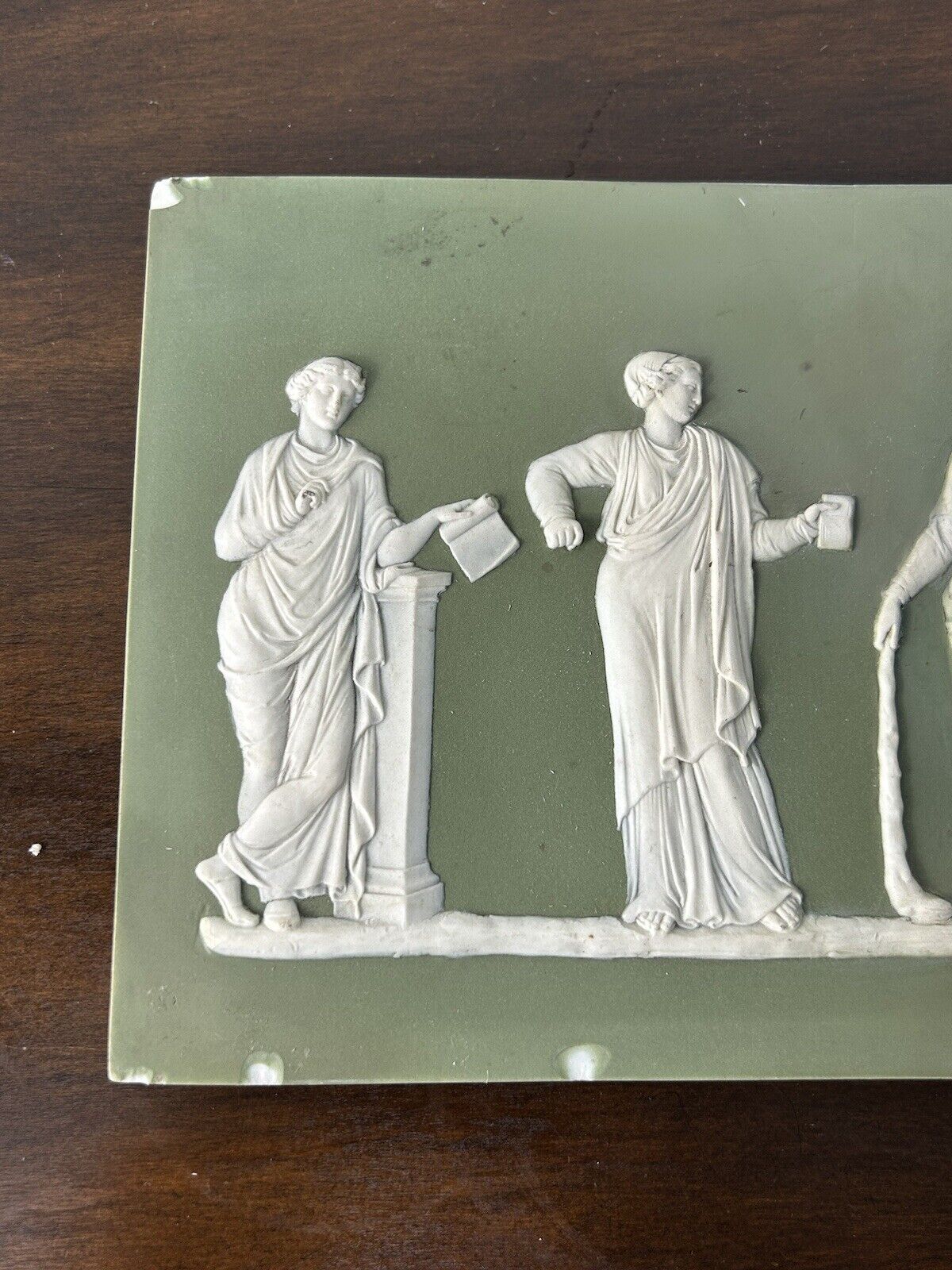 Wedgwood Jasperware Large Plaque Green 29cm Length