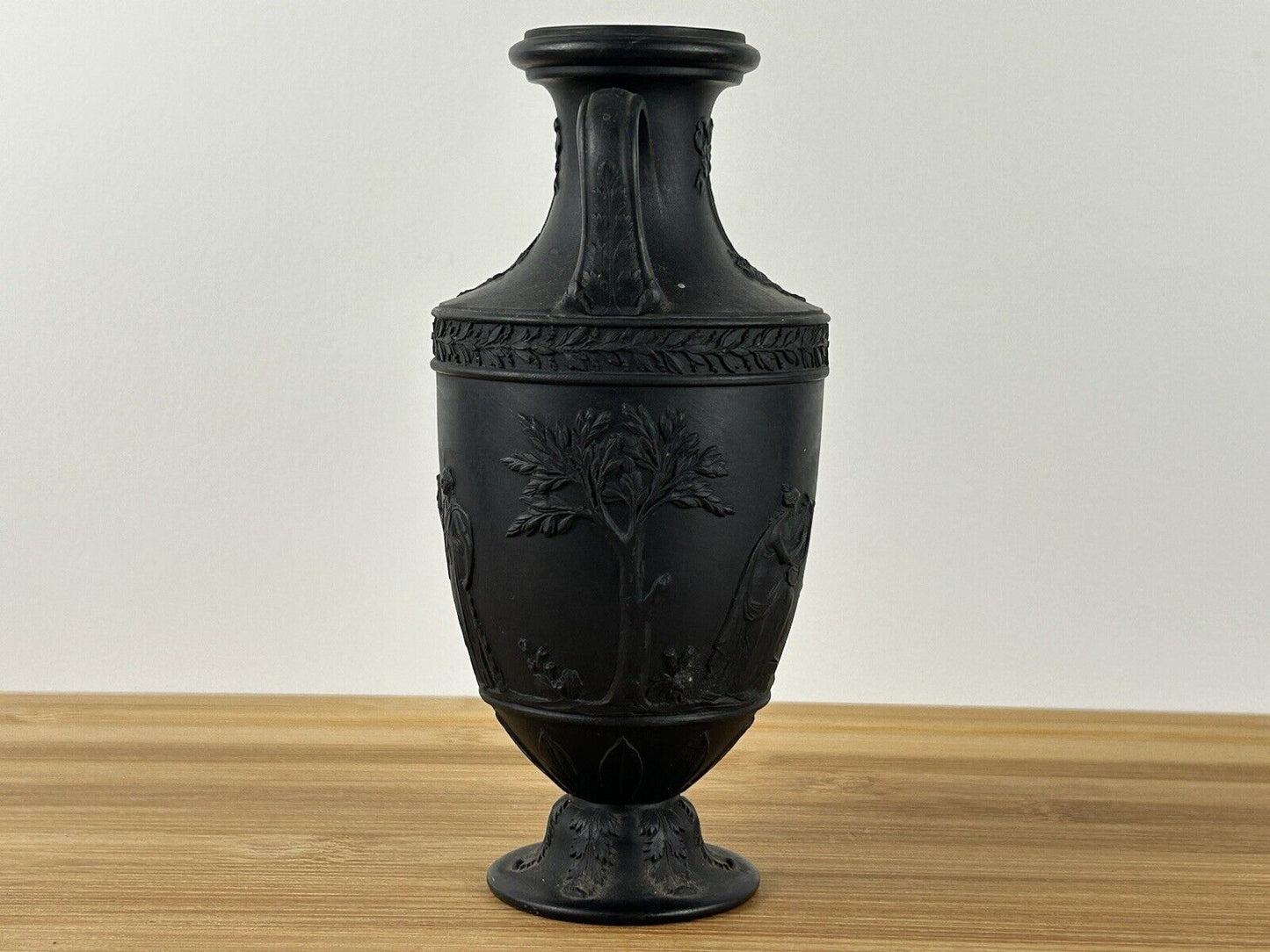 Wedgwood Black Basalt 15cm Trophy Vase Jasperware 19th Century