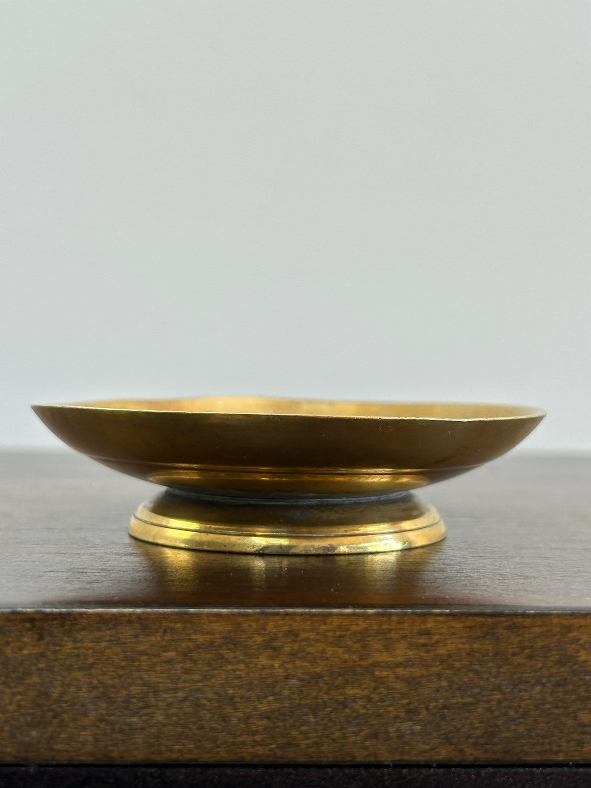 Antique French Brass Bronze Miniature Dish Marked FC Depose Trinket4