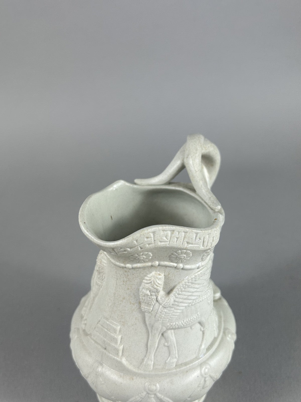 Rare Staffordshire Assyrian Revival Stoneware Jug c.1855