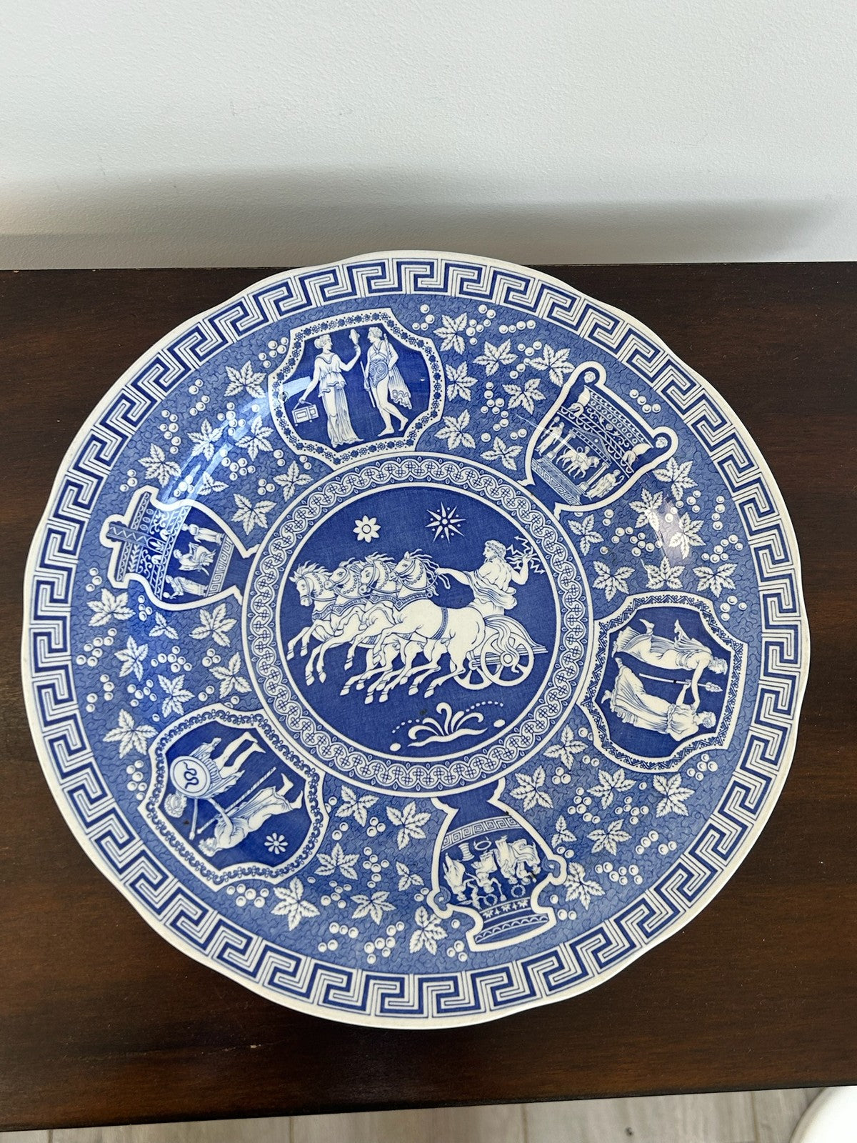 Spode Blue Room Collection 'Greek' Pattern Blue & White Plate 26cm0